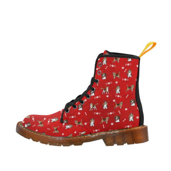 Beagle Dog Martens Canvas Boots - Image 3