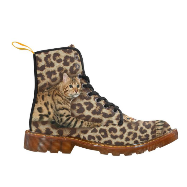 Bengal Cat Martens Canvas Boots - Image 3