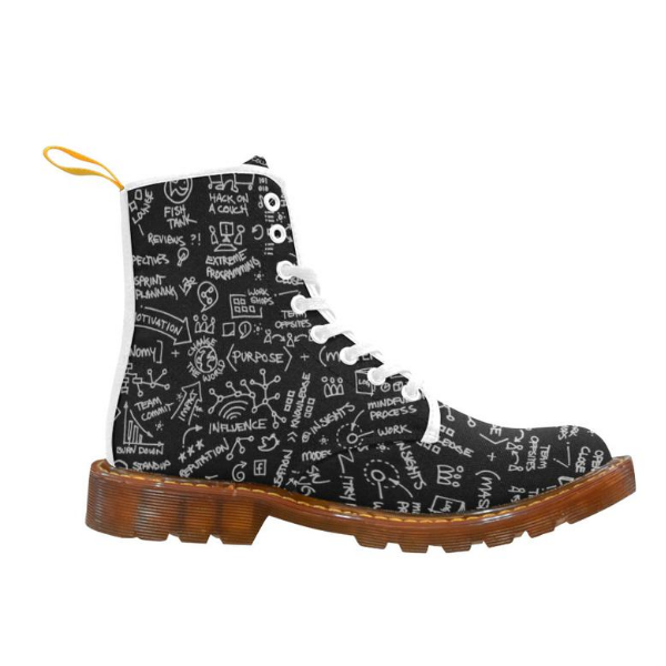 Black Board Canvas Boots - Image 3