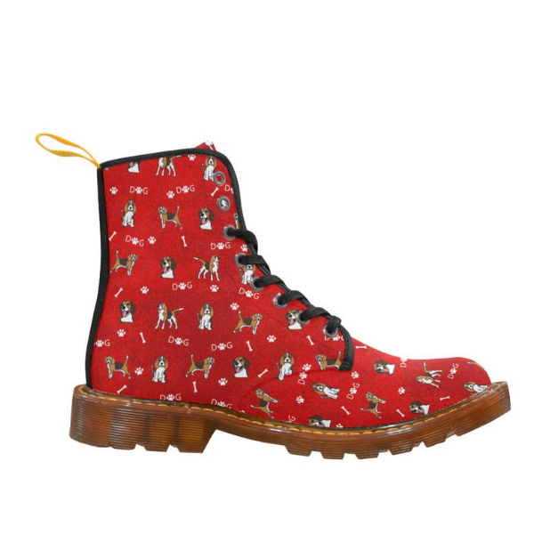 Beagle Dog Martens Canvas Boots - Image 2
