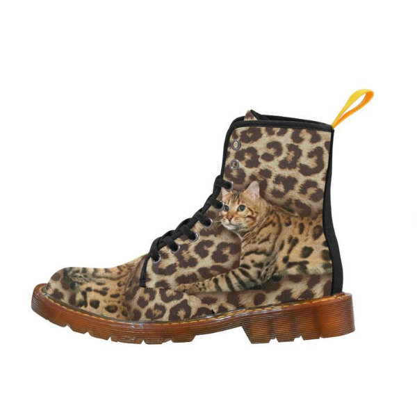 Bengal Cat Martens Canvas Boots - Image 2